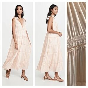 Free People Peach Lily Of The Valley Maxi Dress